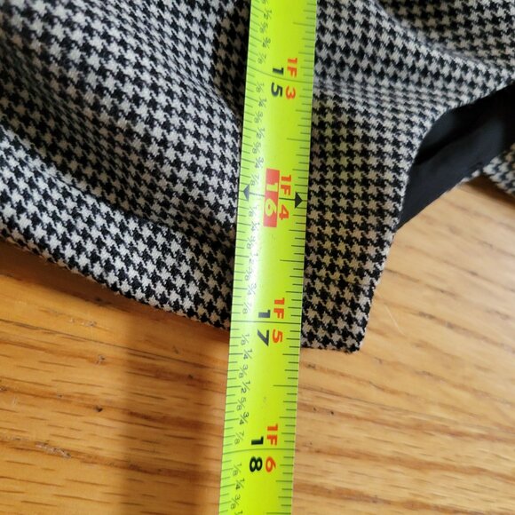 Talbots Black & White Houndstooth Dress With Belt Size 8 - Picture 5 of 6